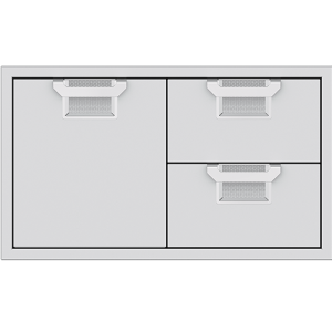 Hestan ASPIRE Double Drawer and Storage Door Combination 36" - Dark Bronze