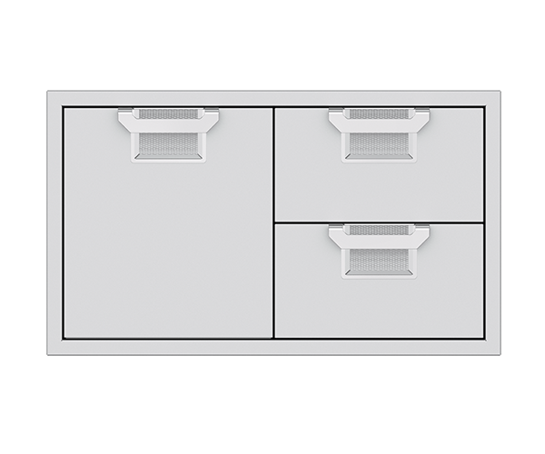 Hestan ASPIRE Double Drawer and Storage Door Combination 36" - Dark Bronze
