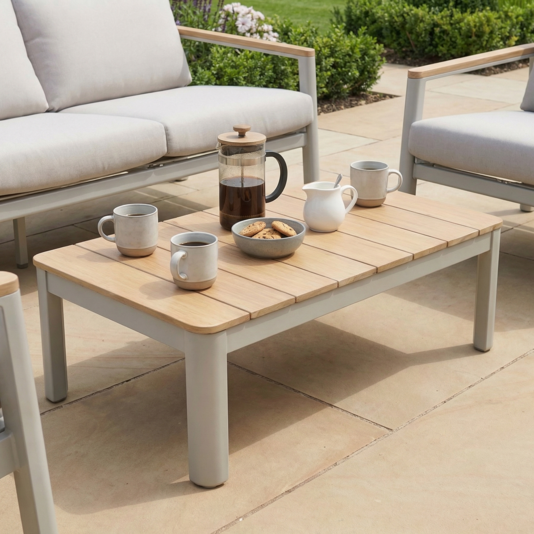 Cora 3 Seat Sofa Set in Latte product detail