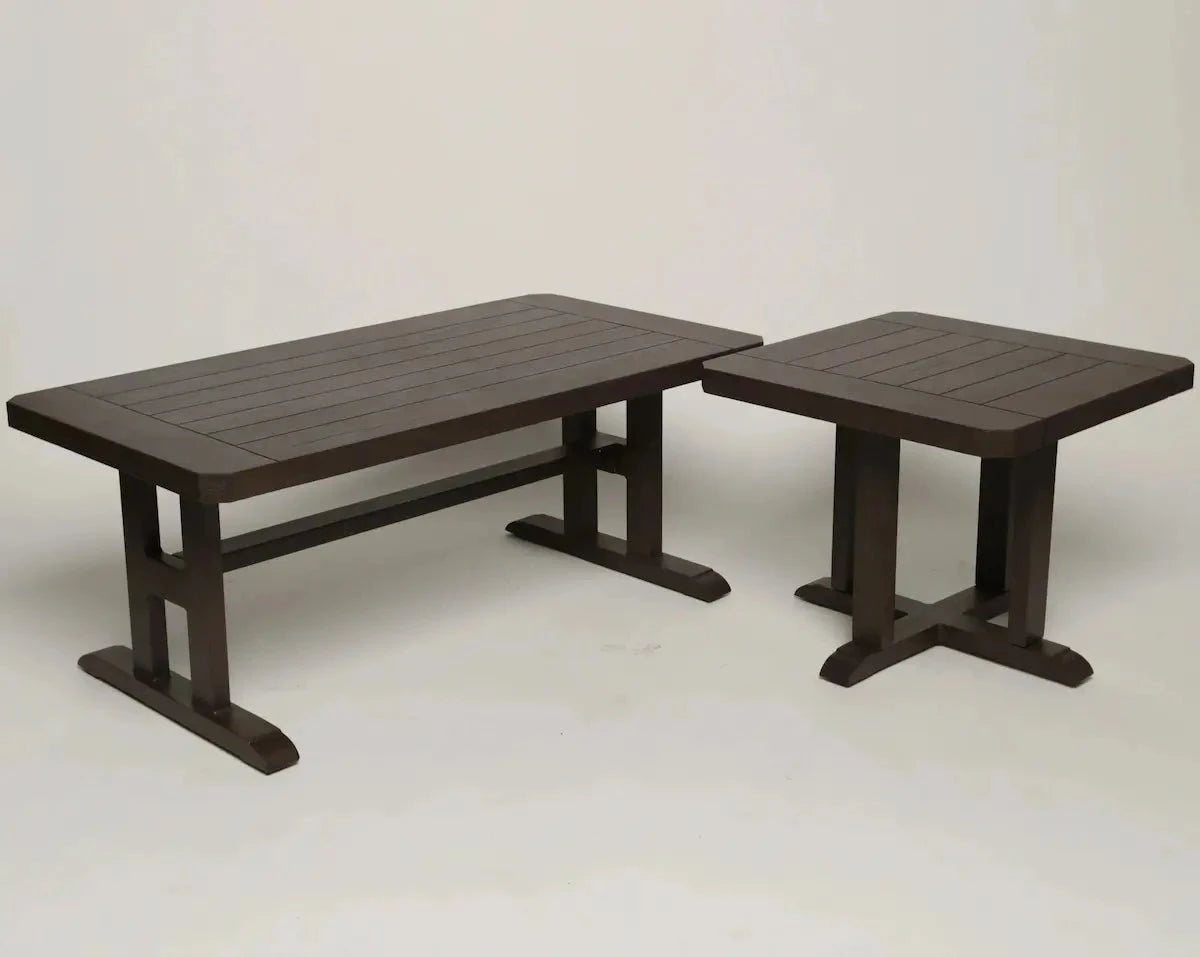 Local Special, Patio Renaissance, Hampton, End Table & Coffee Table Set, Reclaimed Barnwood Finish