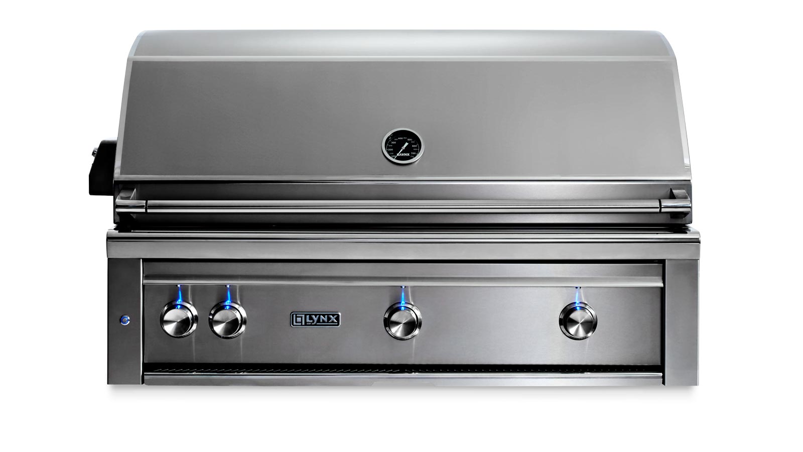 Lynx 42" Built-in Grill w Trident Infrared Burner, 2 Ceramic Burners, Rotisserie - Pacific Blue - Liquid Propane