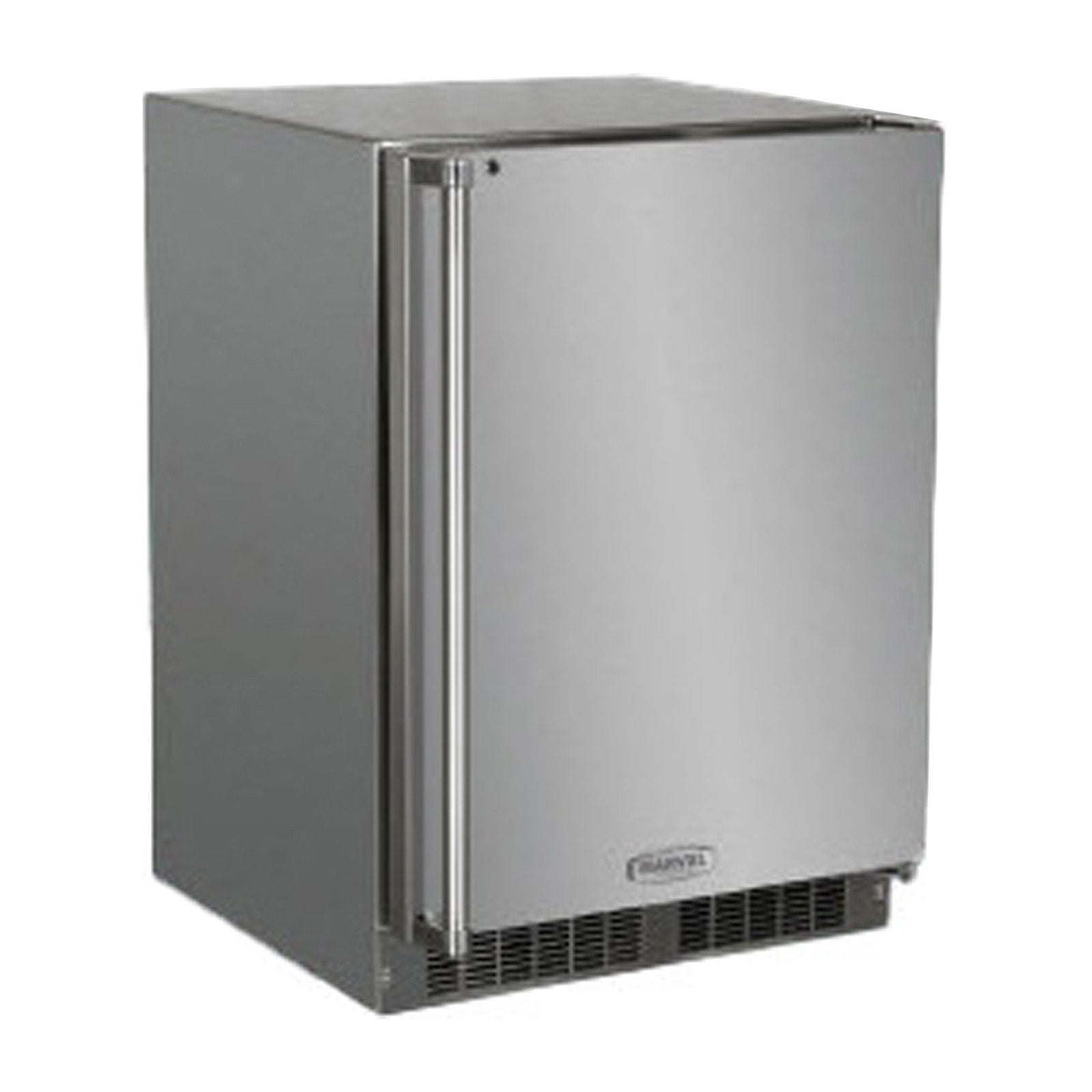 Marvel 24-Inch Outdoor Rated Refrigerator With MaxStore Storage Drawer & Door Storage, Solid Stainless Steel Door With Lock (Right Hinge)