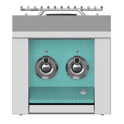 Hestan ASPIRE Double Side Burner Built-in 12" - Natural Gas - Pacific Fog