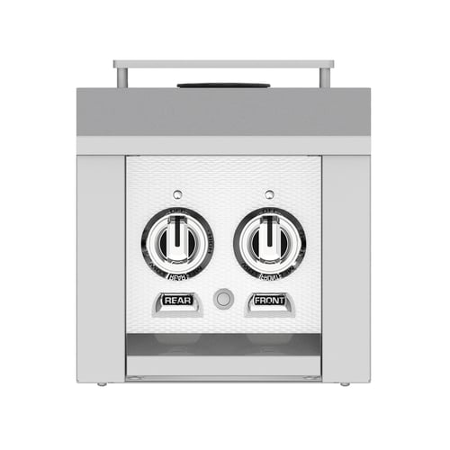 Hestan Double Side Burner 20000 BTU Diamond Cut - Natural Gas - Marshmallow