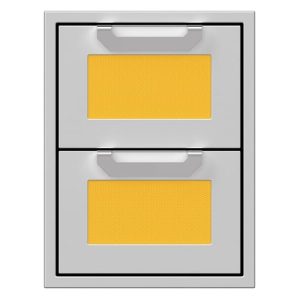 Hestan 16" Double Storage Drawer Recessed Marquise Accented Panels - Sol