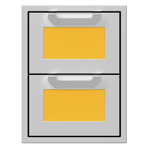 Hestan 16" Double Storage Drawer Recessed Marquise Accented Panels - Sol