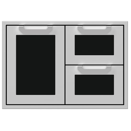 Hestan 30" Double Drawer & Storage Door Combo Recessed Marquise Acc - Stealth