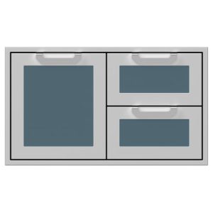 Hestan 36" Double Drawer & Storage Door Combo Recessed Marquise Acc - Grove