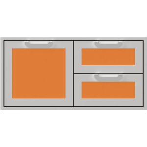 Hestan 42" Double Drawer & Storage Door Combo Recessed Marquise Acc - Citra