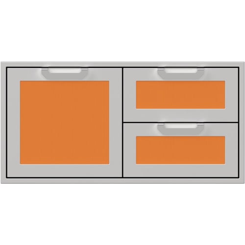Hestan 42" Double Drawer & Storage Door Combo Recessed Marquise Acc - Citra
