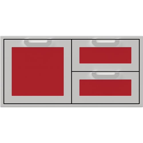 Hestan 42" Double Drawer & Storage Door Combo Recessed Marquise Acc - Matador