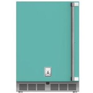 Hestan Outdoor Refrigerator 24" Lock Left Hinged - Pacific Fog — Solid Door