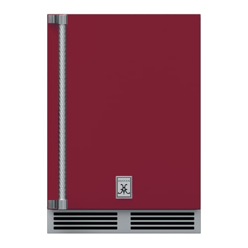 Hestan Outdoor Refrigerator 24" Lock Right Hinged - Burgundy