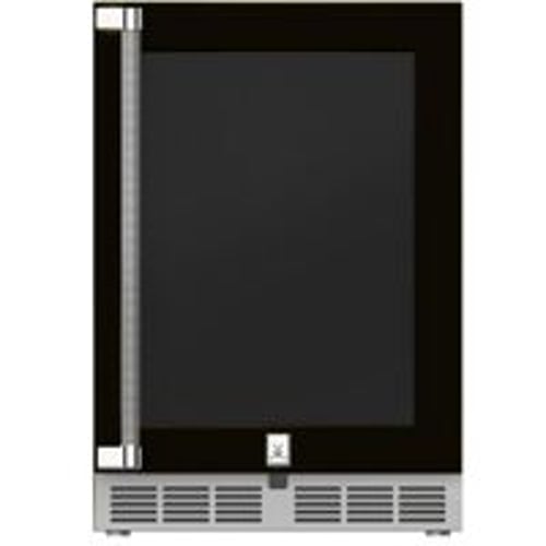 Hestan Outdoor Refrigerator 24" Lock Dual Zone Left Hinged - Stealth