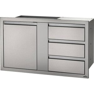 Napoleon 42" X 24" Large Single Door & Triple Drawer