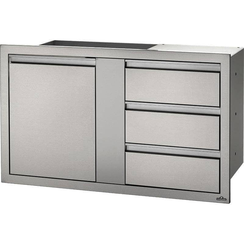 Napoleon 42" X 24" Large Single Door & Triple Drawer