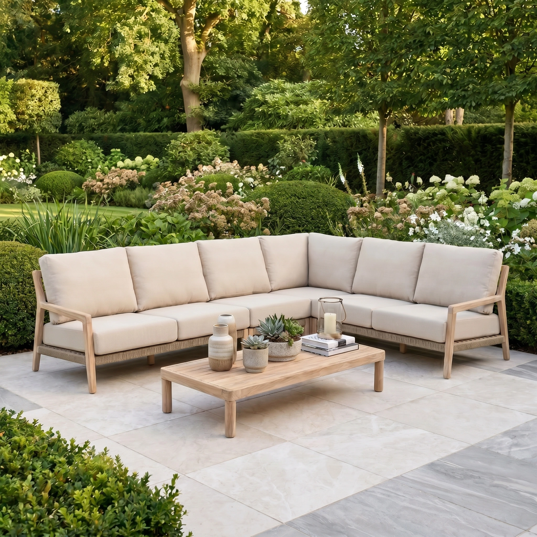 Noah Corner Sofa Set in Volga Grey