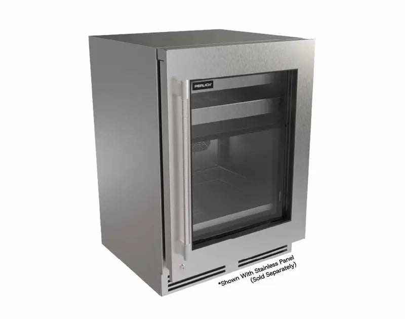 Perlick G5 Luxe 24" Indoor/Outdoor Premium Dual Zone Beverage Center Glass Door Panel Ready