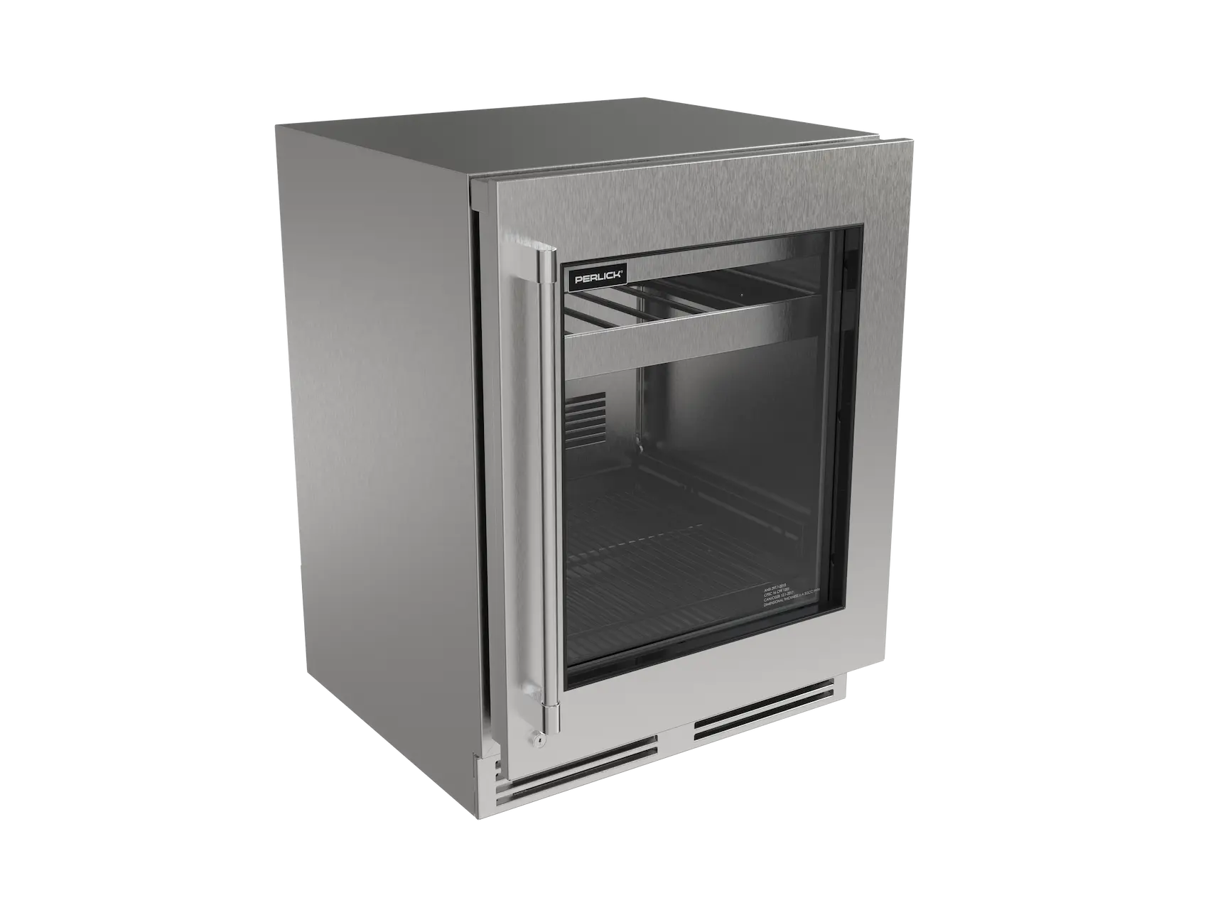 Perlick G5 Luxe 24" Shallow ADA Indoor/Outdoor Premium Beverage Center Glass Door Panel Ready