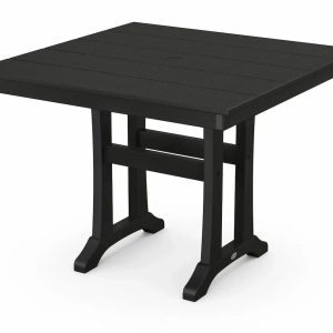 POLYWOOD Farmhouse Trestle 37" Square Dining Table