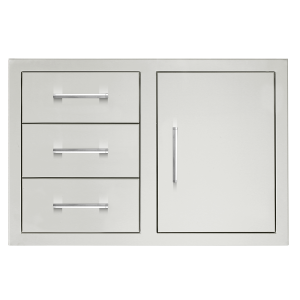 TrueFlame 33" Door & Triple Drawer Combo