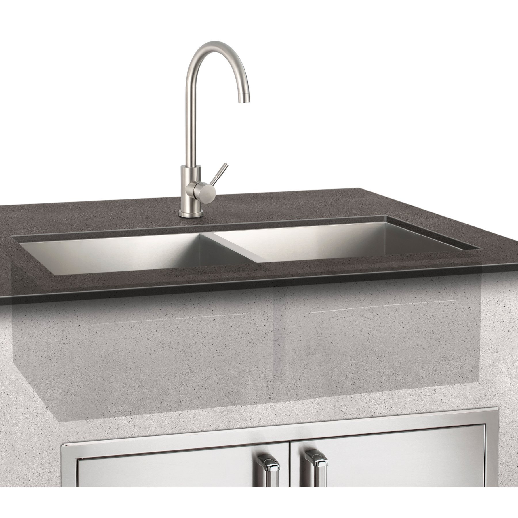 Fire Magic Undercounter Double Sink S/S