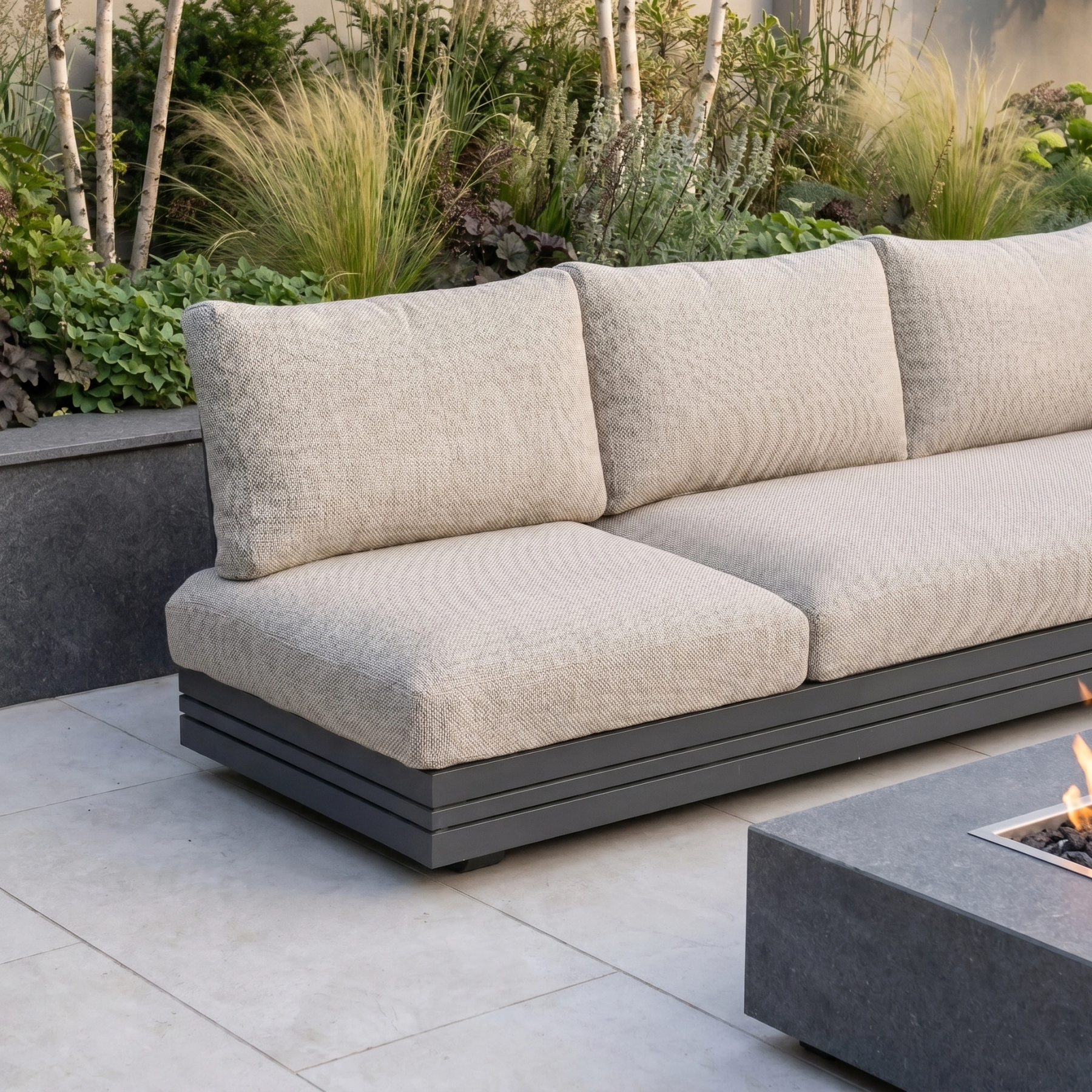 Savona 3 Seat Sofa with Sun Lounger Feature in Truffle - additional product image