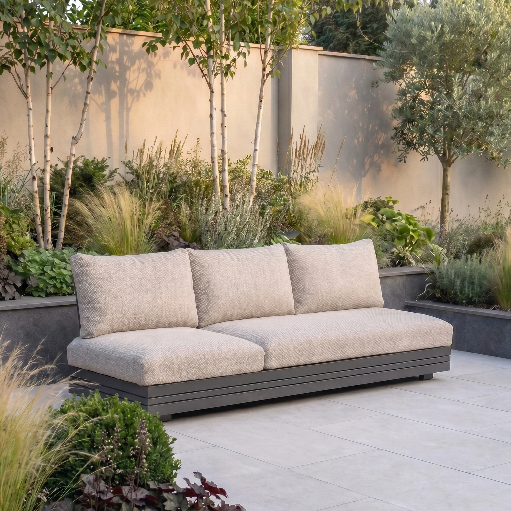 Savona 3 Seat Sofa with Sun Lounger Feature in Truffle
