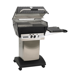 Broilmaster Package 1, Stainless Cart/Base, one Side Shelf with Stainless Bracket, Natural