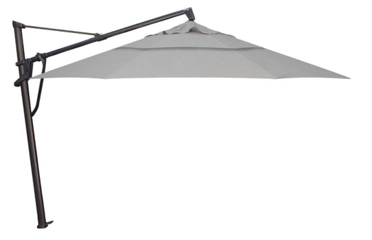 Treasure Garden 11' AKZP Cantilever Umbrella with Black Frame and Cast Silver Fabric | OPEN BOX | LOCAL SALE ONLY
