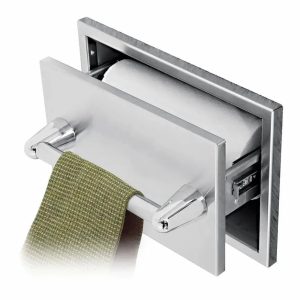 Twin Eagles 15" Paper Towel Holder with Towel Bar and Compartment