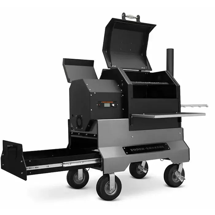 Yoder Smokers YS480s Pellet Grill on Competition Cart with Storage Drawer