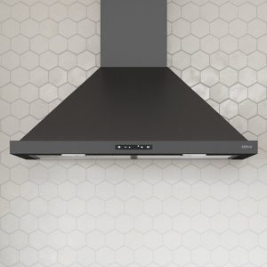 Zephyr Ombra Chimney Hood 36" LED ACT - Black Stainless